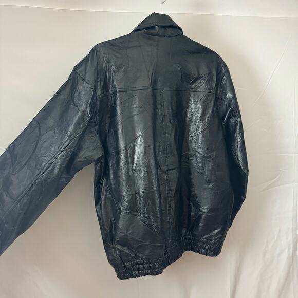 Leather Soul Biker Jacket, Size M, Moto, Biker, Pockets, Gold Zipper, Vintage - Picture 7 of 11